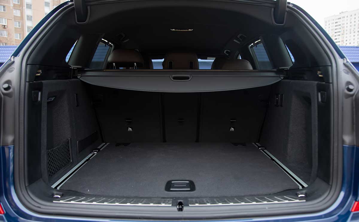 Open, empty trunk of an SUV